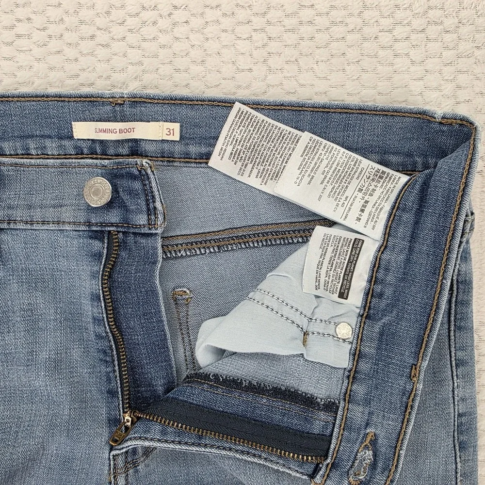 Levis 527 Slim Bootcut Jeans Mens 31x32 Blue Low Rise Denim Cowboy 31 x 31.5